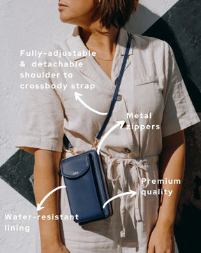 Women's Compact Vertical Crossbody Purse by Juana Fashion