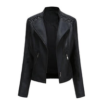 Women's Leather Look Moto Jacket — View 1
