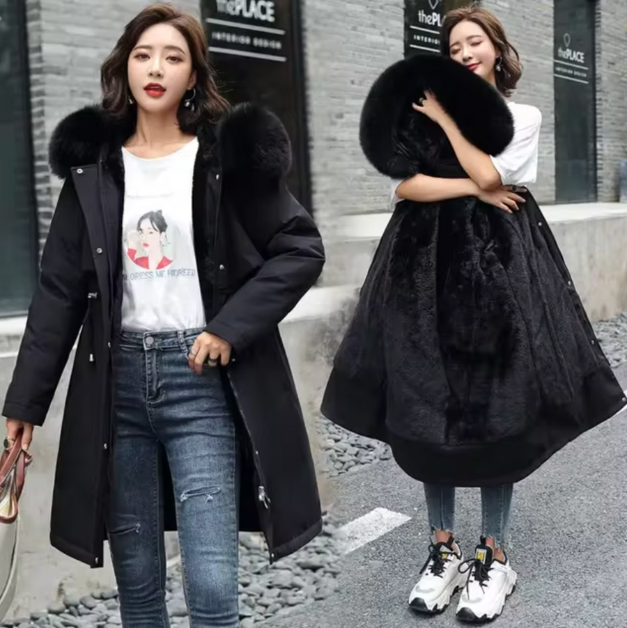 Women's Wool Hooded Longline Coat — View 1