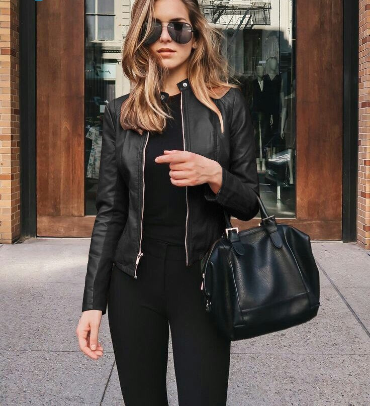 Women's Leather Look Jacket — View 1