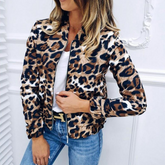 Women's Animal Print Bomber Jacket — View 6
