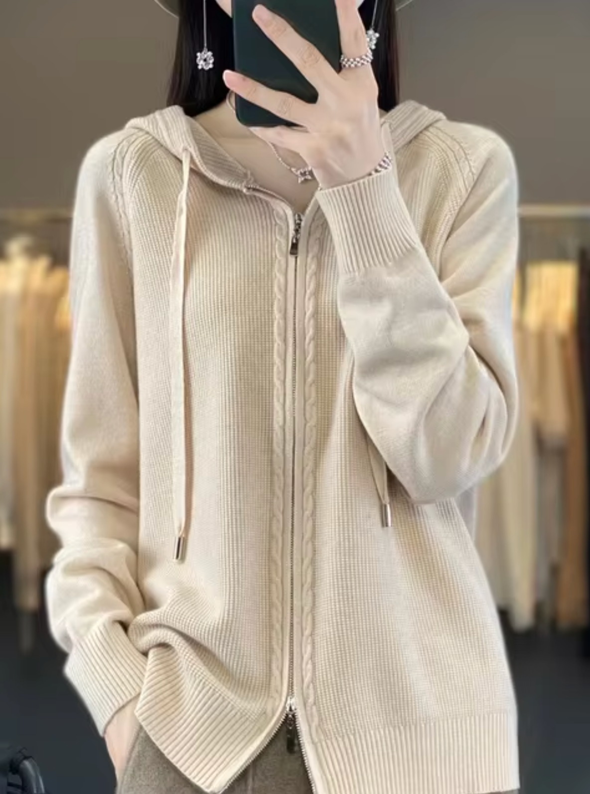 Women's Hooded Cardigan — View 1
