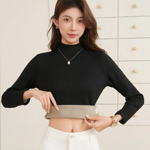 Women's Long Sleeve Mock Neck Top — View 5