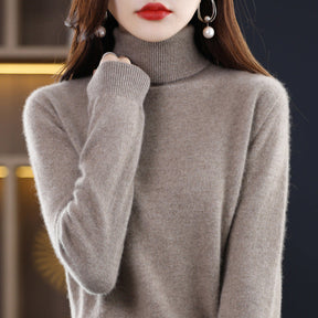 Women's Relaxed Fit Turtleneck Sweater — View 11