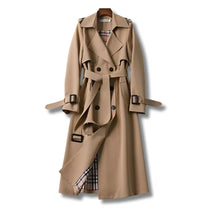 Women's Classic Belted Trench Coat | Amira in Khaki - Juana Fashion