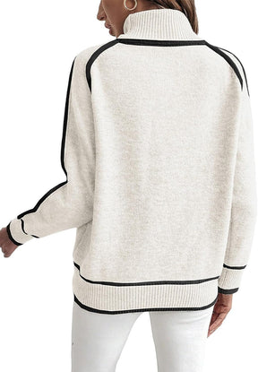 Women's Relaxed Fit Mock Neck Sweater — View 2
