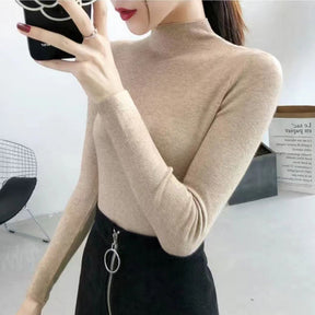 Women's Fitted Mock Neck Sweater — View 6