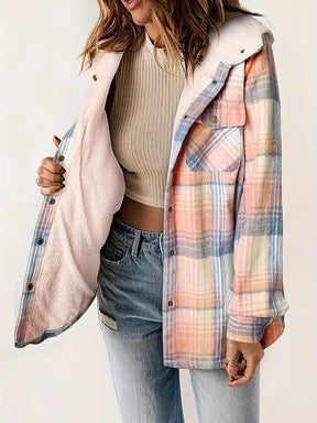 Women's Ribbed Zip Front Hooded Jacket — View 1