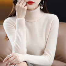 Women's Wool Fine Knit Sweater — View 7