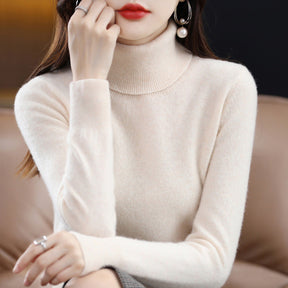 Women's Wool Fine Knit Sweater — View 7