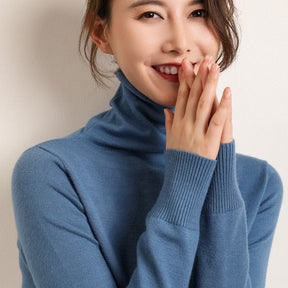 Women's Fitted Turtleneck Sweater — View 1
