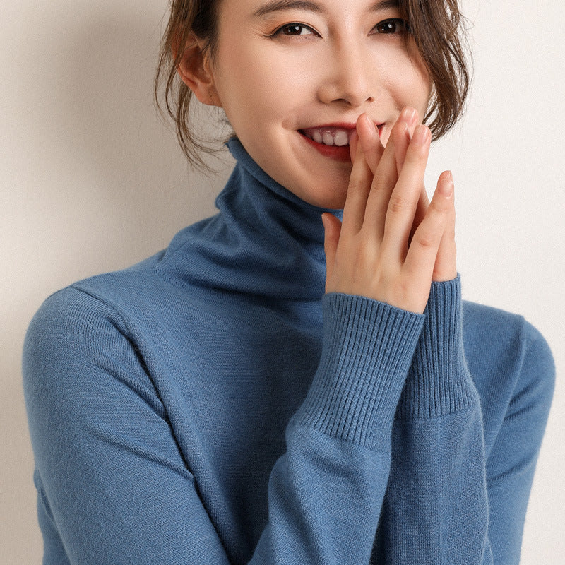 Women's Fitted Turtleneck Sweater — View 1