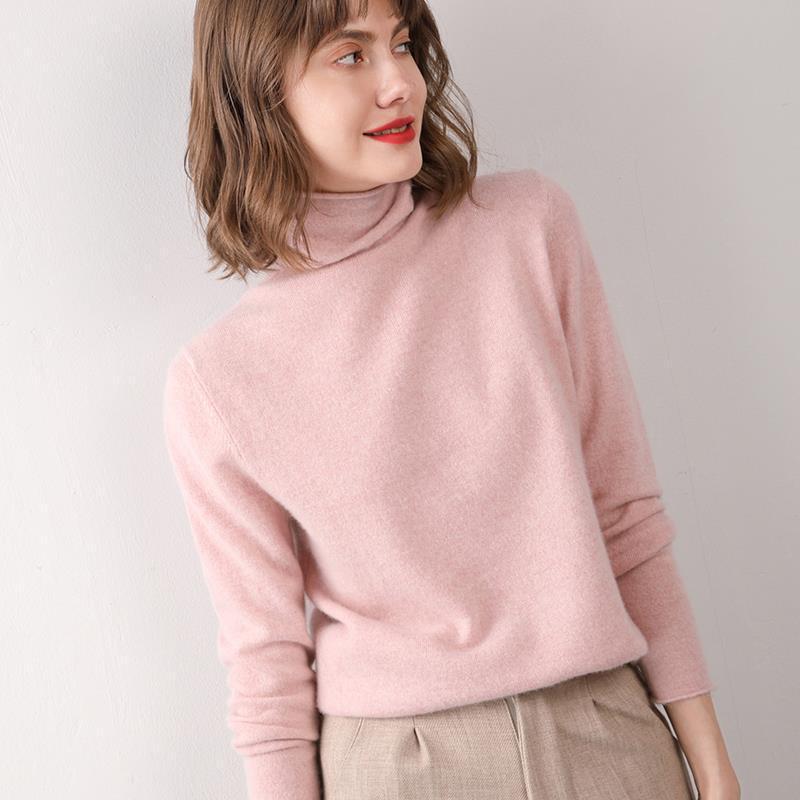 Women's Wool Mock Neck Sweater — View 8