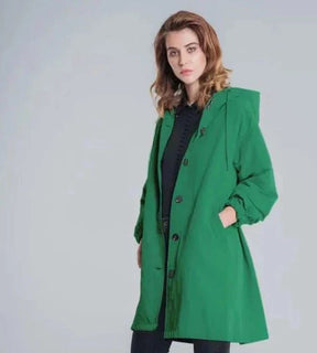 Women's Oversized Hooded Rain Jacket — View 18