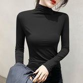 Women's Long Sleeve Mock Neck Top — View 1