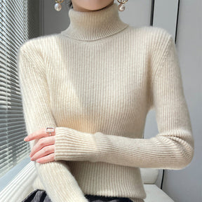 Women's Fitted Turtleneck Sweater — View 1