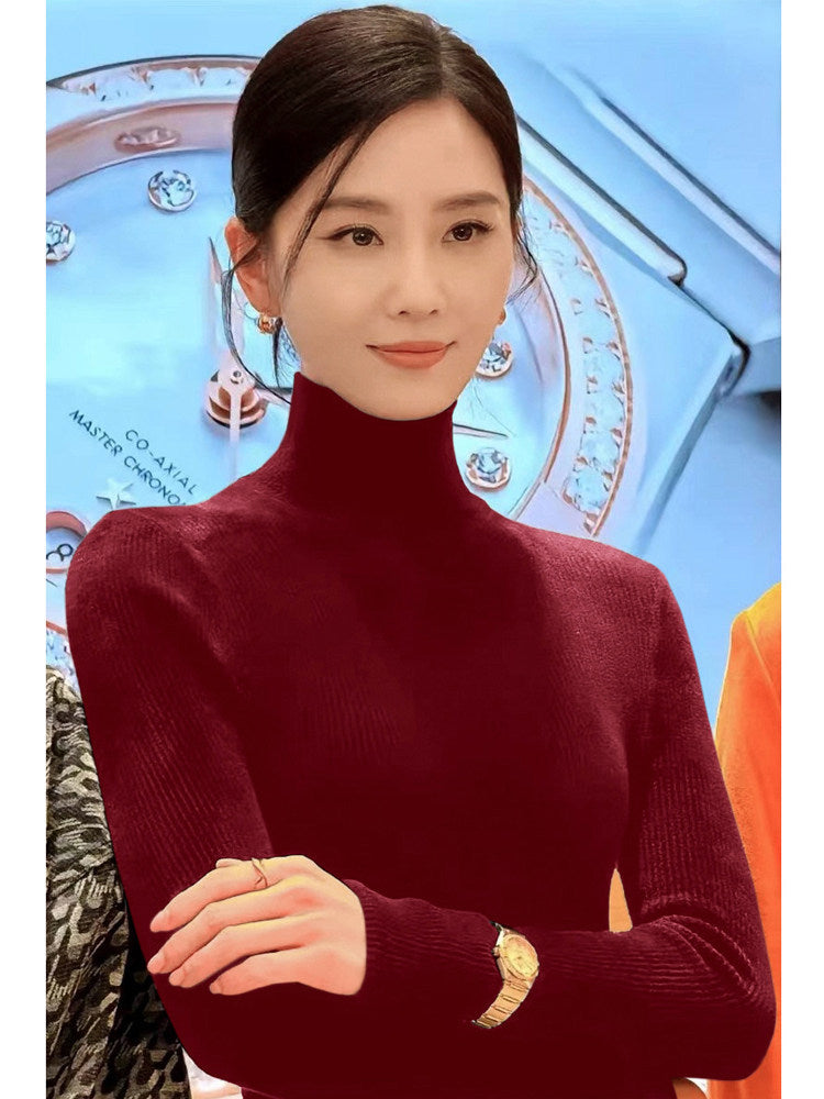 Women's Long Sleeve Mock Neck Sweater — View 7