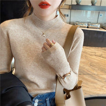 Women's Mock Neck Sweater — View 3