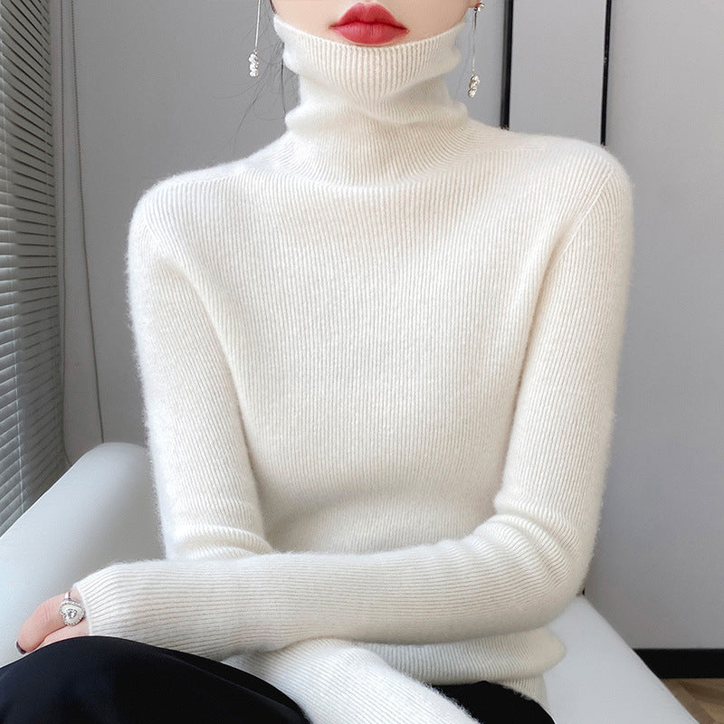Women's Wool Turtleneck Sweater — View 2