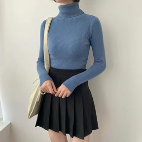 Women's Long Sleeve Turtleneck Sweater — View 9