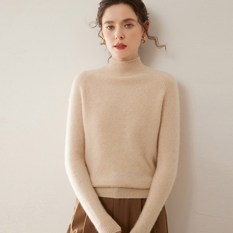 Women's Cashmere Mock Neck Sweater — View 2