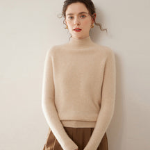 Women's Cashmere Mock Neck Sweater — View 2
