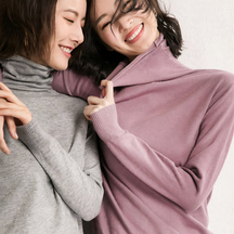 Women's Fitted Turtleneck Sweater — View 3
