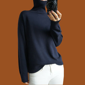 Women's Cashmere Turtleneck Sweater — View 5