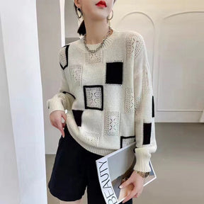 Women's Plaid Crewneck Sweater — View 1