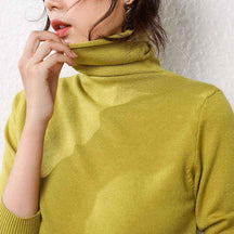 Women's Fitted Turtleneck Sweater — View 2