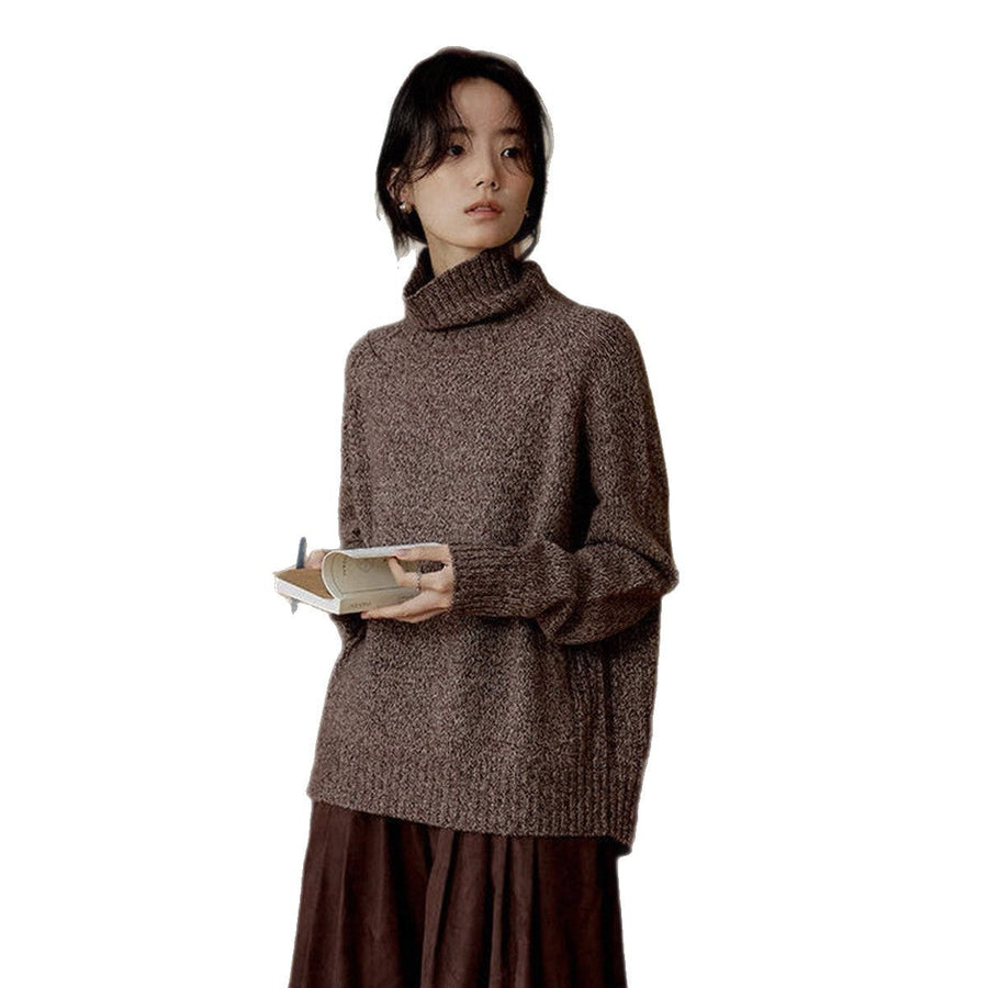 Women's Wool Relaxed Fit Turtleneck Sweater — View 2