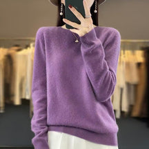 Women's Wool Relaxed Fit Crewneck Sweater — View 7