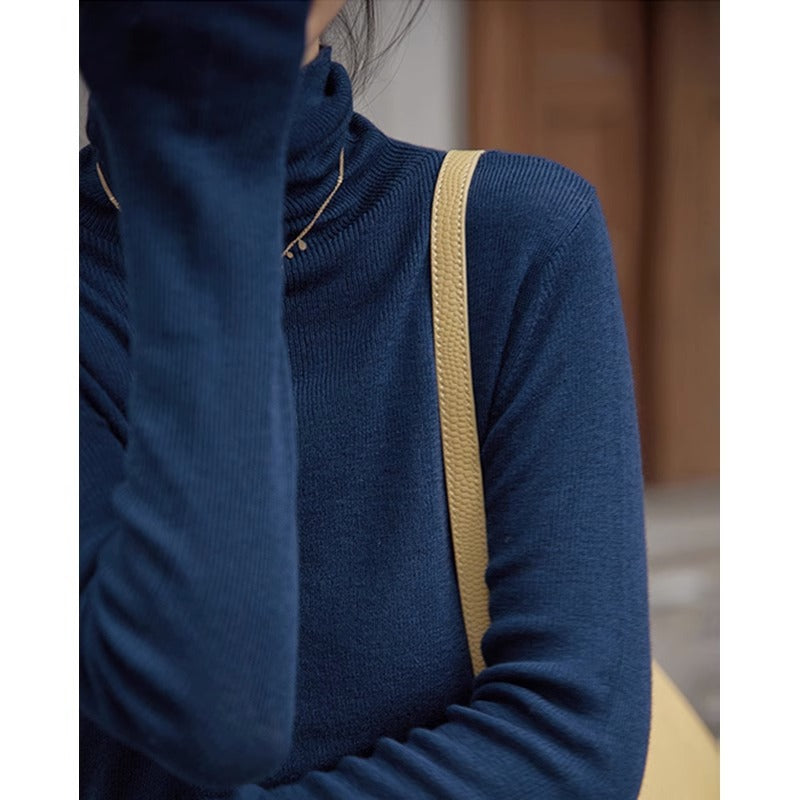 Women's Wool Mock Neck Sweater — View 10