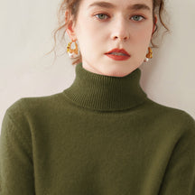 Women's Cashmere Turtleneck Sweater — View 3