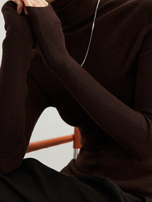 Women's Wool Turtleneck Sweater — View 7
