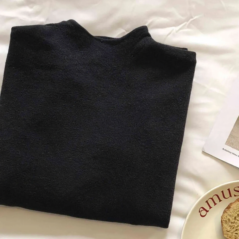 Women's Mock Neck Sweater — View 9
