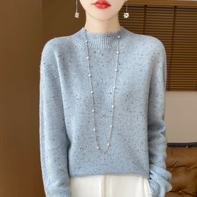 Women's Wool Mock Neck Sweater — View 7