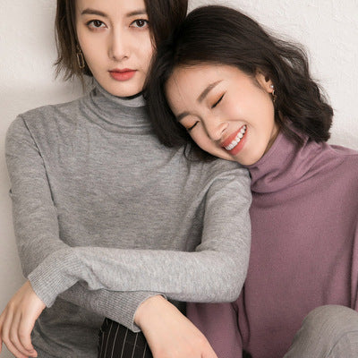 Women's Relaxed Fit Mock Neck Sweater — View 2