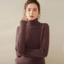 Women's Wool Turtleneck Sweater — View 4