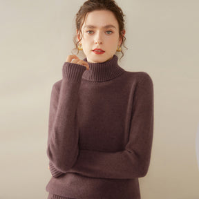 Women's Wool Turtleneck Sweater — View 4
