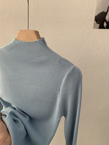 Women's Long Sleeve Mock Neck Sweater — View 5