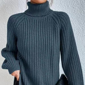 Women's Raglan Sleeve Mock Neck Sweater — View 6