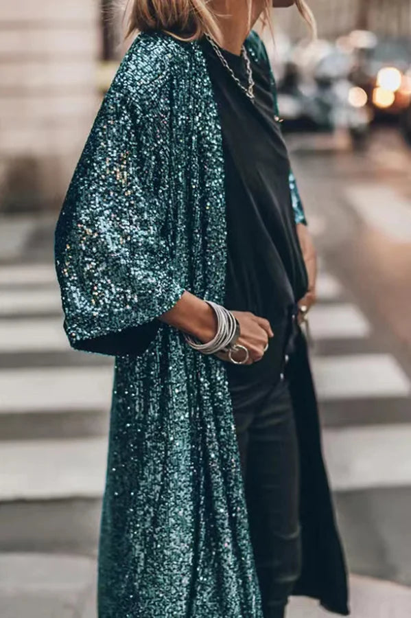 Women's Sequin Detail Cardigan — View 5
