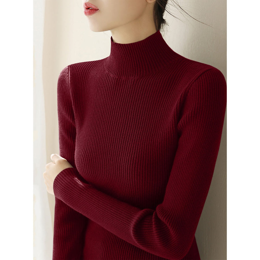 Women's Wool Mock Neck Sweater — View 2