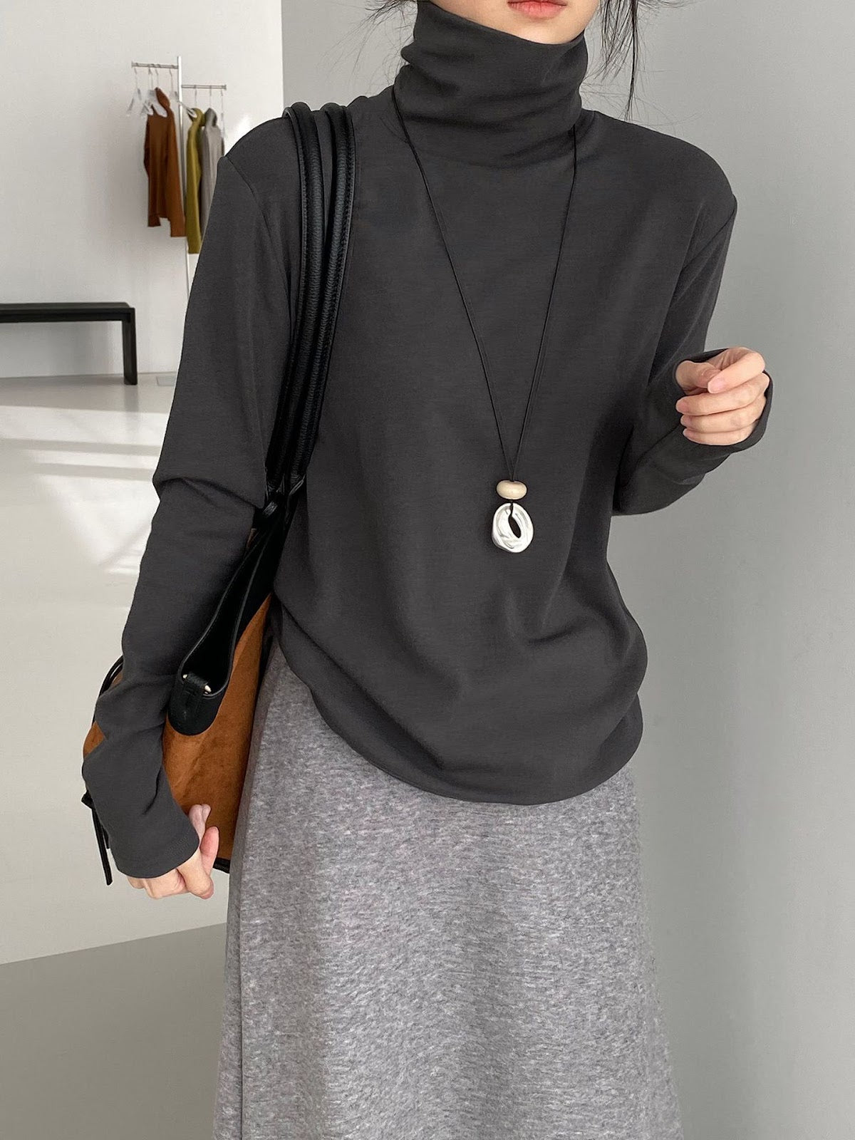 Women's Mock Neck Sweater — View 8