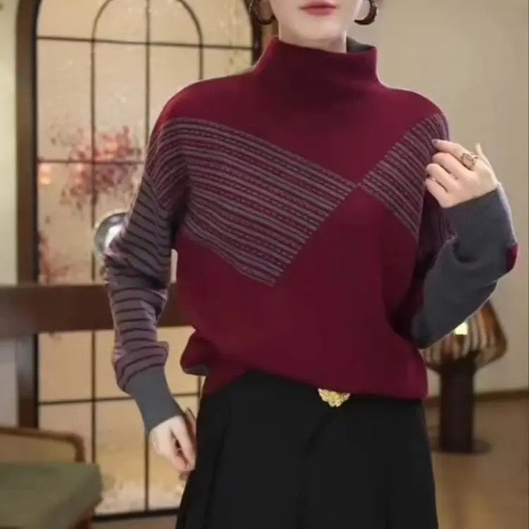 Women's Colorblock Reversible Sweater — View 1