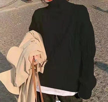Women's Cable Knit Turtleneck Sweater — View 6