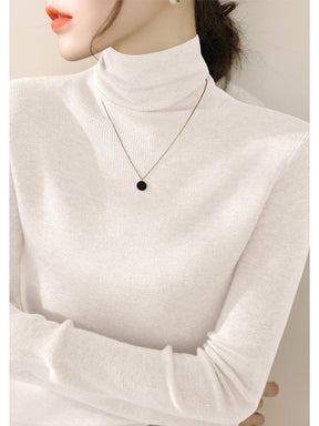 Women's Fitted Mock Neck Sweater — View 8