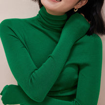 Women's Wool Mock Neck Sweater — View 3
