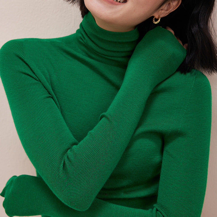 Women's Wool Mock Neck Sweater — View 3